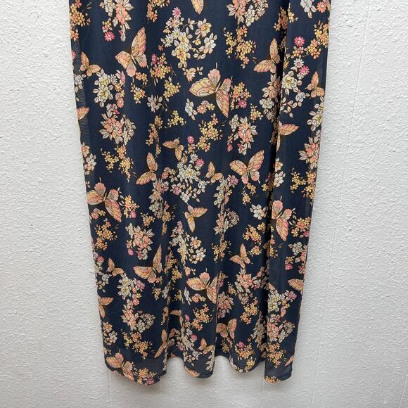 Live To Be Spoiled Y2K Womens Dress Small Babydoll Mesh Midi Butterfly Print - Picture 6 of 14